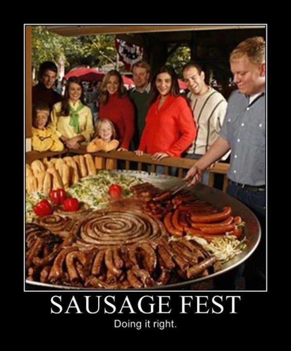 a sausage fest