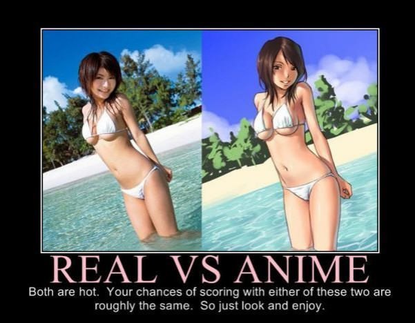 the real vs anime