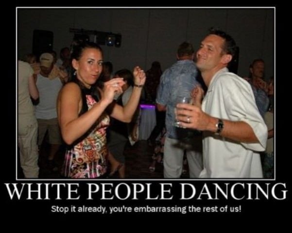 white people dancing